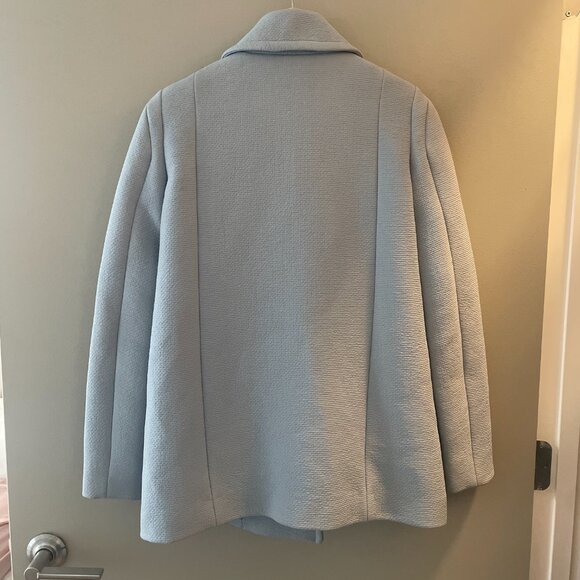 EUC Tory Burch Bonded Chiffon Texture Peacoat Light Blue Size 0 - Picture 5 of 7